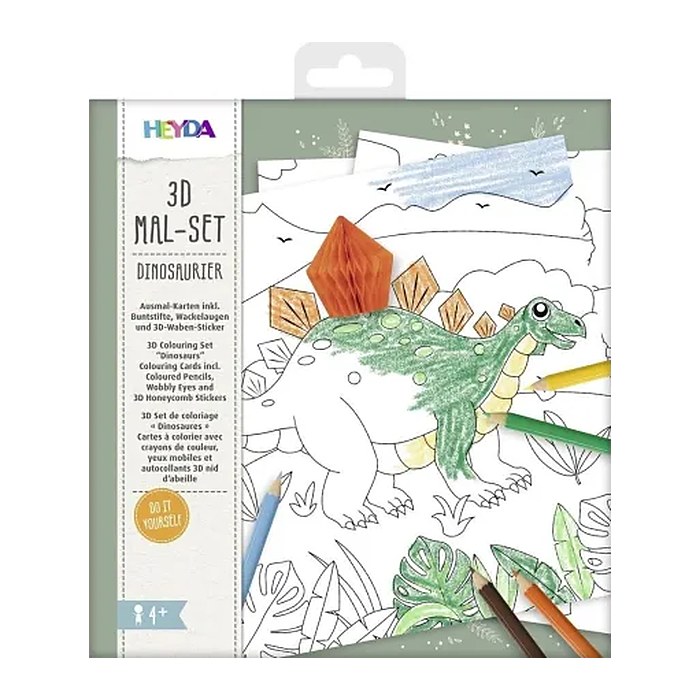 HEYDA 3D Dinosaurier Malset farbsortiert, 1 St.