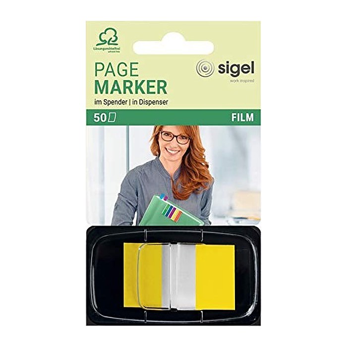 SIGEL Z-Marker Haftmarker gelb 50 Streifen