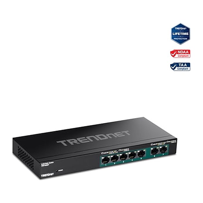 TRENDnet Switch 7-Port Multi-Gig PoE+ WallMount