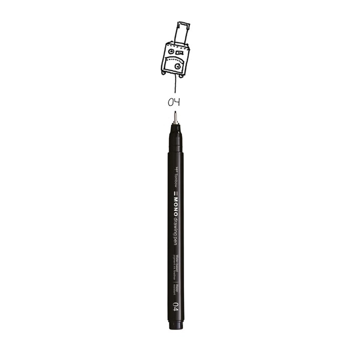 Tombow MONO drawing pen 04 Fineliner schwarz 0,4 mm, 1 St.