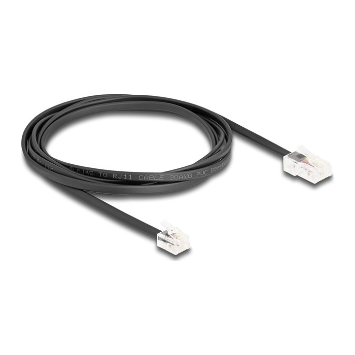DELOCK Telefonkabel RJ45 Stecker zu RJ11 Stecker schw. 2m