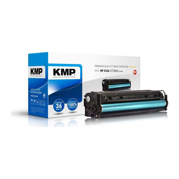 KMP H-T195  schwarz Toner kompatibel zu HP 312A (CF380A)