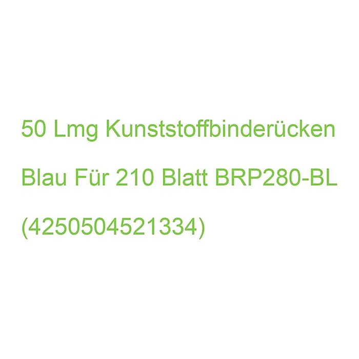 LMG Kunststoffbinderücken blau für 210 Blatt, 50 St.