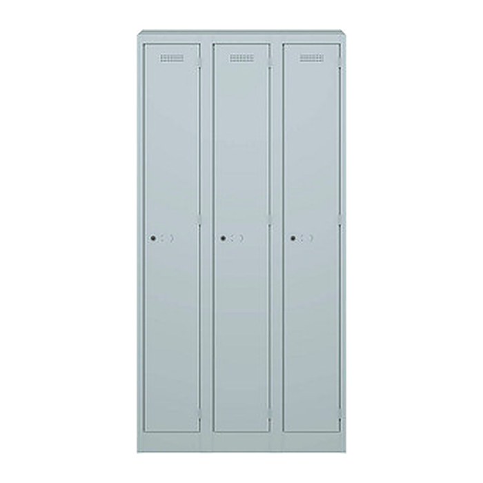 BISLEY Spind lichtgrau PL3050T1645, 3 Schließfächer 90,0 x 50,0 x 180,0 cm