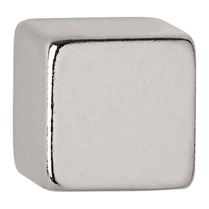 MAUL Magnete silber, Metall 1,0 x 1,0 x 1,0 cm, 10 St.
