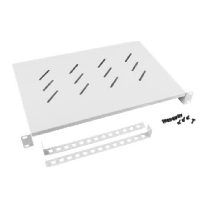 LANBERG 19" Fachboden 1U 483x300mm, max. 25kg, grau