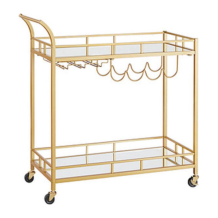 VASAGLE Servierwagen gold 86,0 x 38,0 x 90,0 cm
