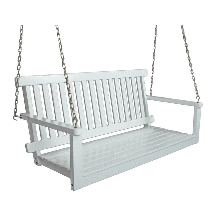 Garden Pleasure Hängebank AUGUSTA 985111 weiß Holz 130,0 cm