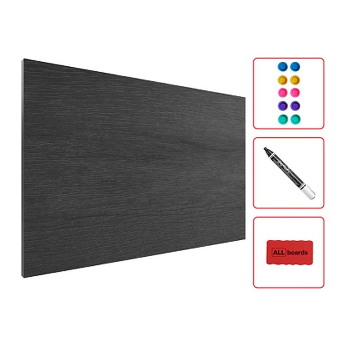 ALLboards Magnettafel 60,0 x 40,0 cm Graues Holz