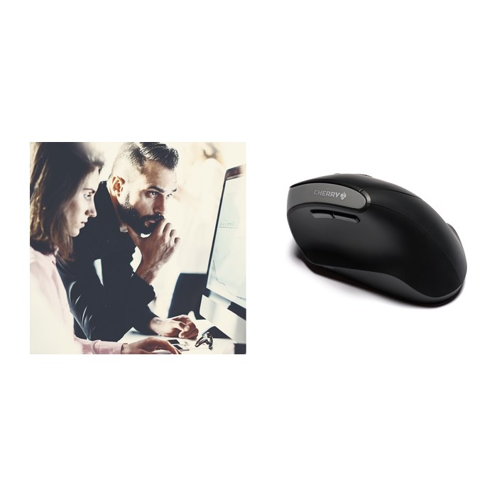 CHERRY MW 4500 Maus ergonomisch kabellos schwarz