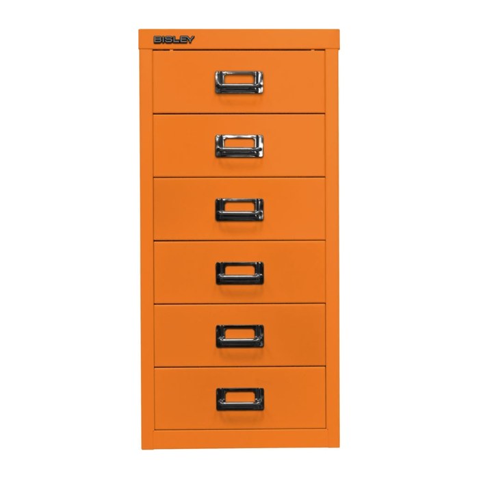 BISLEY MultiDrawer™ L296 Schubladenschrank orange 6 Schubladen 27,8 x 38,0 x 59,0 cm, 1 St.