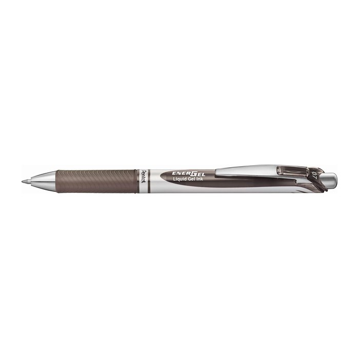 Pentel EnerGel BL77 Gelschreiber sepia/silber 0,35 mm, Schreibfarbe: sepia, 1 St.