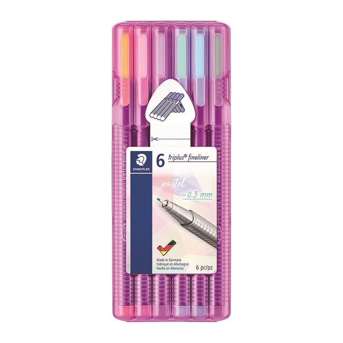 STAEDTLER Fineliner triplus rPP, 6 Stück