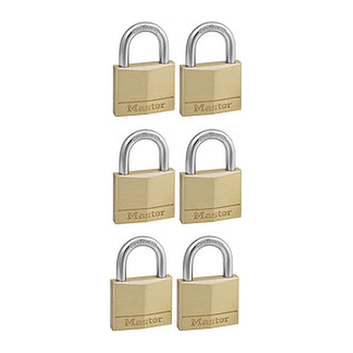 Master Lock® Vorhängeschlösser 140EURSIX gold, 6 St.
