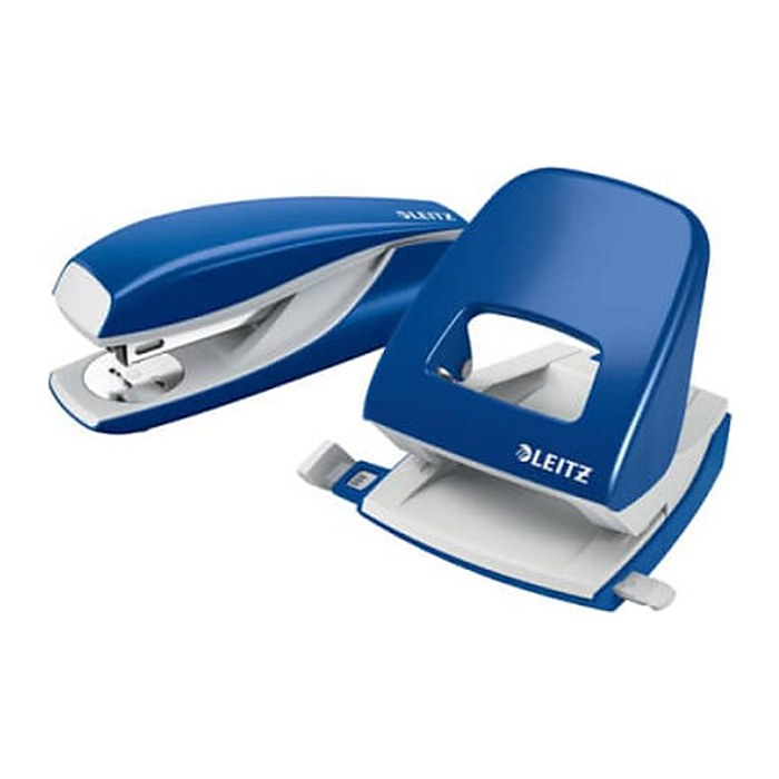 LEITZ Locher und Heftgeräte Set WOW 5095 blau