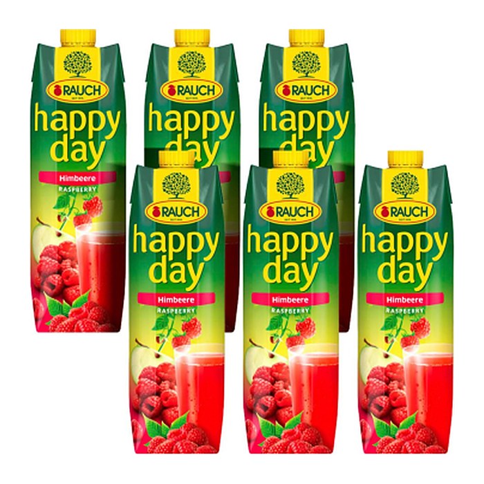 happy day Fruchtnektar Himbeere 6x 1,0 l