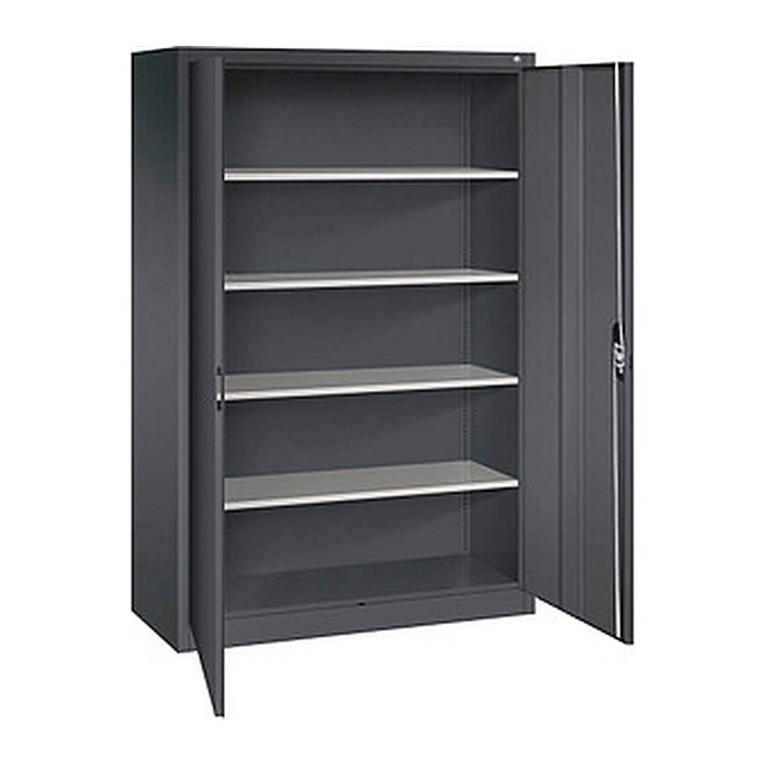 CP Stahlschrank C 2000 Acurado 094600-000 S10003 schwarzgrau 4 Fachböden 120,0 x 40,0 x 195,0 cm, aufgebaut, 1 St.