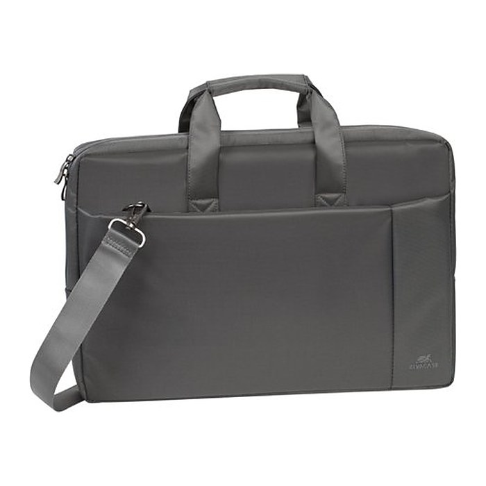 RIVACASE Laptoptasche Central 8251 Kunstfaser grau 8251 GREY bis 44,0 cm (17,3 Zoll)