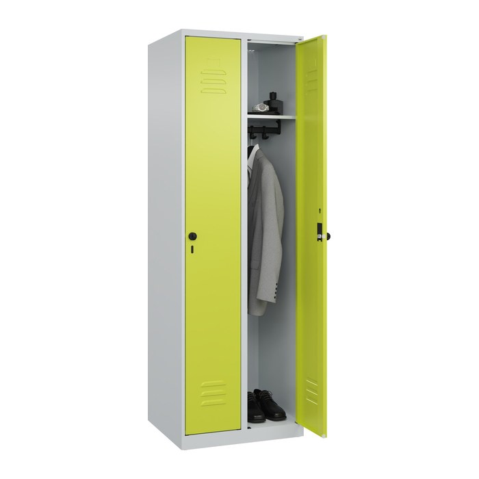 CP Spind Classic Plus clowngrün, lichtgrau 080000-20 S10009, 2 Schließfächer 60,0 x 50,0 x 185,0 cm