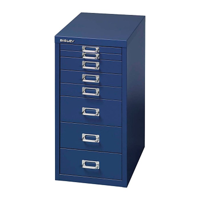BISLEY MultiDrawer™ L298 Schubladenschrank oxfordblau 8 Schubladen 27,8 x 38,0 x 59,0 cm, 1 St.