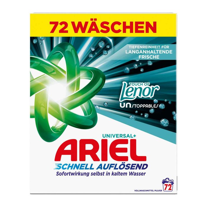 ARIEL UNIVERSAL+ Lenor Waschmittel Pulver, 3,6 kg