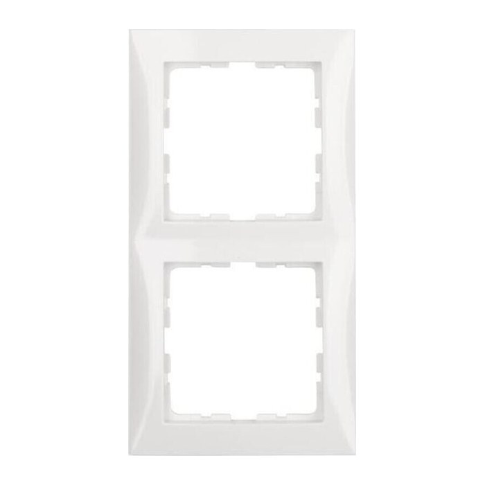 BERKER 2-fach Steckdosenrahmen 10 12 89 89 S.1 weiß 15,2 x 8,1 cm, 1 St.