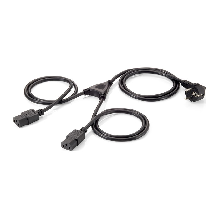Equip Y-Netzanschlusskabel Schuko->2xIEC C13 St/Bu 1.80m PVC