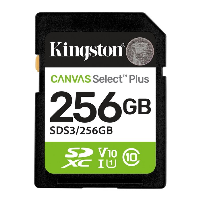 SD Card 256GB Kingston SDXC Canvas Plus Gen3 C10 retail