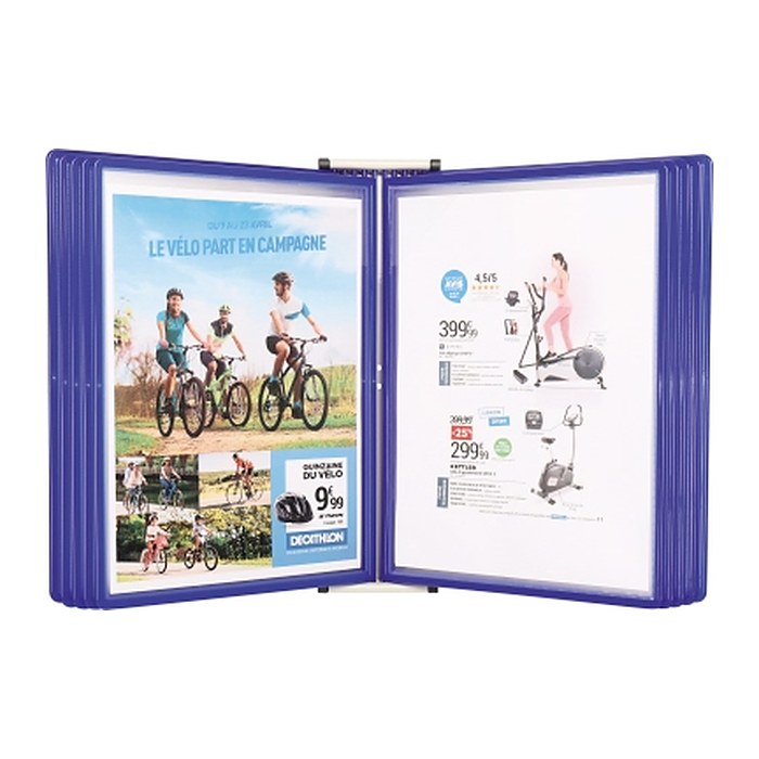 tarifold Wand-Sichttafelsystem 414901 DIN A4 blau mit 10 St. Sichttafeln, 1 St.