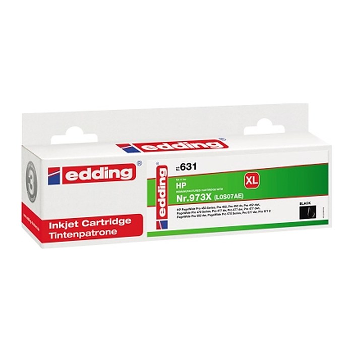 edding EDD-631 schwarz Druckerpatrone kompatibel zu HP 973X (L0S07AE)