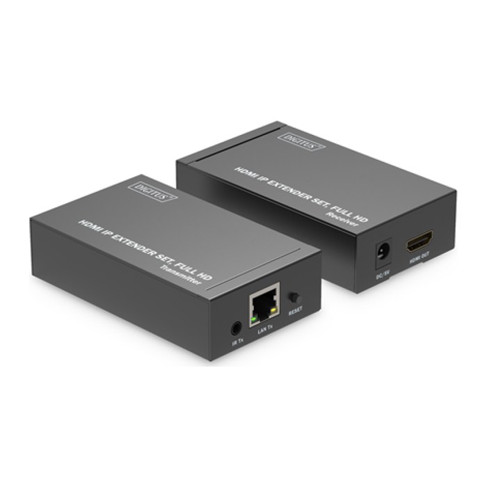 DIGITUS HDMI IP Extender Set HDMI 120m Full HD schwarz