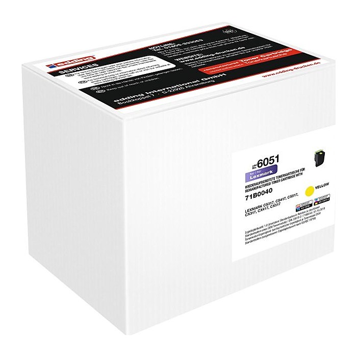 edding EDD-6051  gelb Toner kompatibel zu LEXMARK 71B0040/71B20Y0
