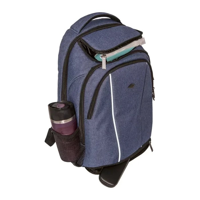 WEDO College Rucksack in denim, blaumeliert