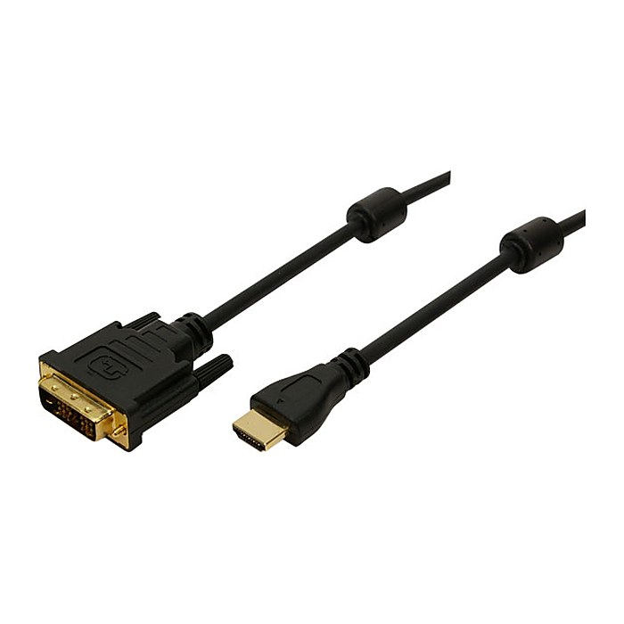 Logilink HDMI-DVI-Kabel HDMI -> DVI-D ST/ST 2,00 m bk
