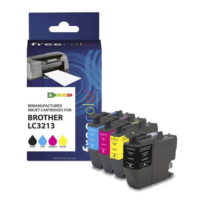 Freecolor Patrone Brother LC3213 Multipack BK/M/C/Y remanufactured