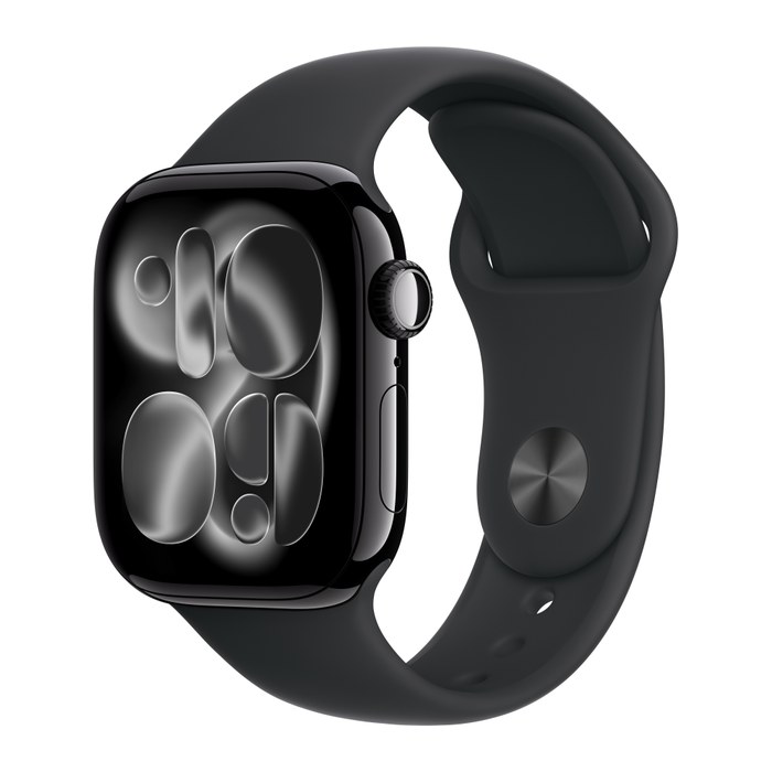 Apple Watch Series 11 42 mm Aluminium (GPS) Sportarmband M/L  schwarz, diamantschwarz