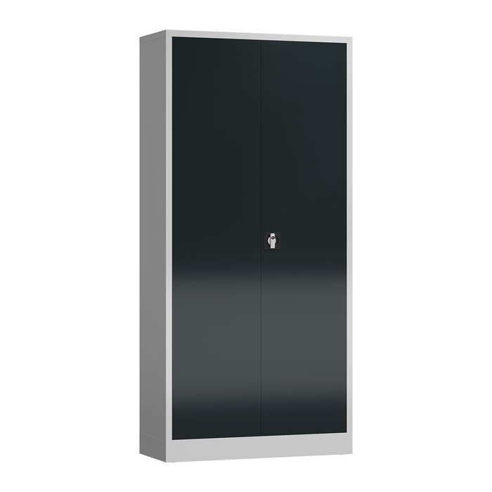 ClassiX Stahlschrank X-530368 anthrazit, lichtgrau 4 Fachböden 92,0 x 60,0 x 194,5 cm, aufgebaut, 1 St.