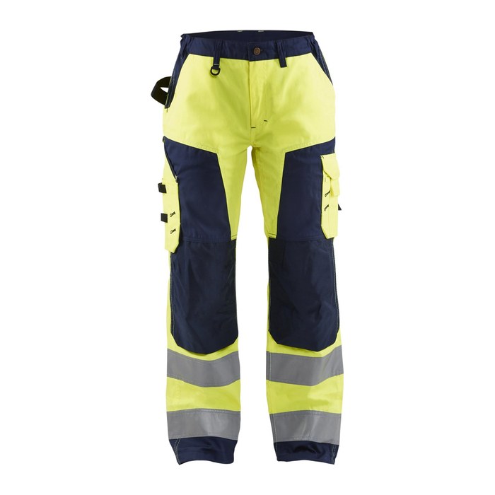 BLAKLÄDER® Damen Warnschutzhose 7155 gelb, marine Größe 44
