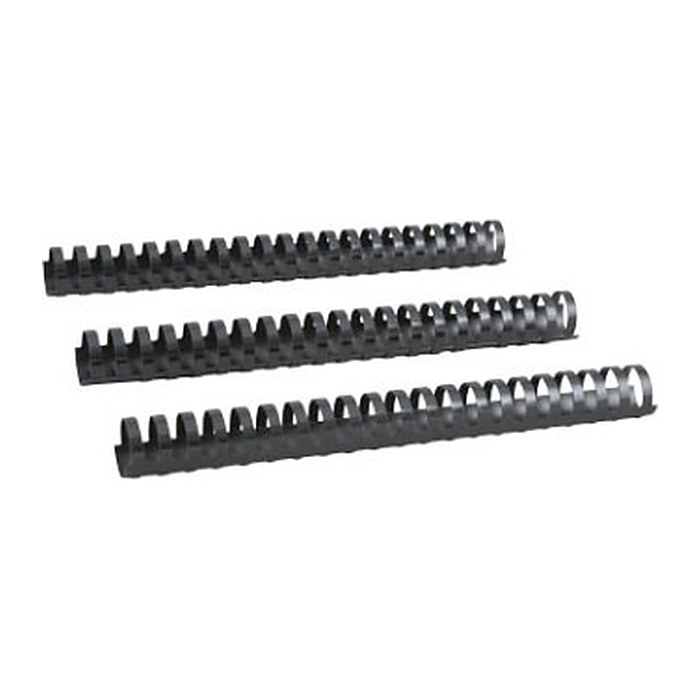 LMG Kunststoffbinderücken schwarz für 210 Blatt, 50 St.