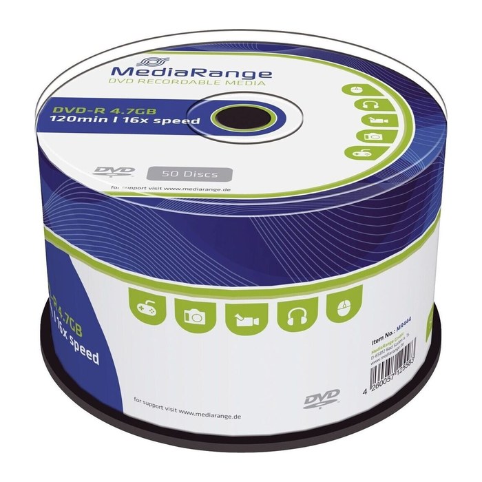 MediaRange DVD-R 4,7 GB, 50 St.