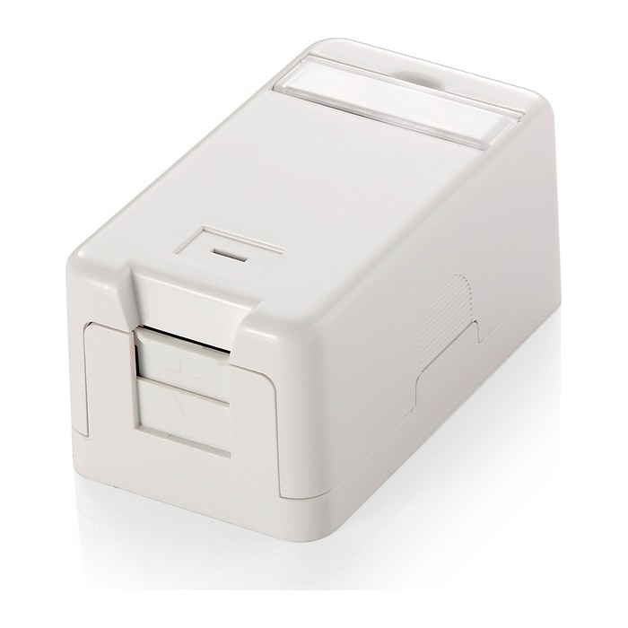 Equip Aufputzdose 1-Port Keystone ungeschirmt weiß Polybeutel