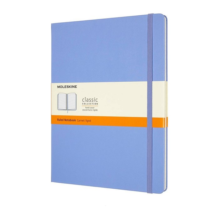 MOLESKINE Notizbuch Classic Collection fester Einband ca. DIN A4 liniert, hortensienblau Hardcover 192 Seiten, 1 St.