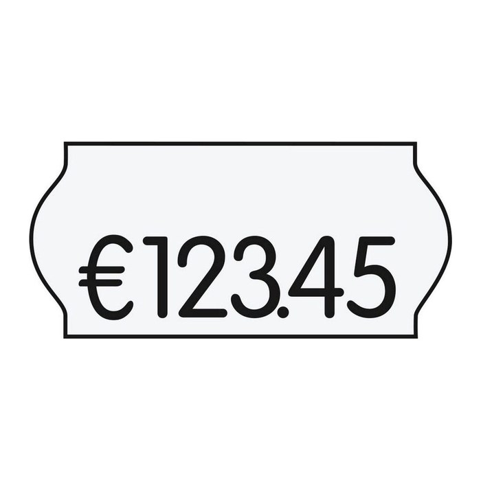 PrinterLabels AS Preisetiketten weiß ablösbar 26,0 x 12,0 mm, 12 Rollen