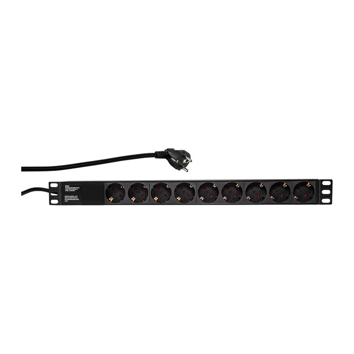 Logilink Steckdosenleiste 19" 9fach ohne An/Aus Schalter