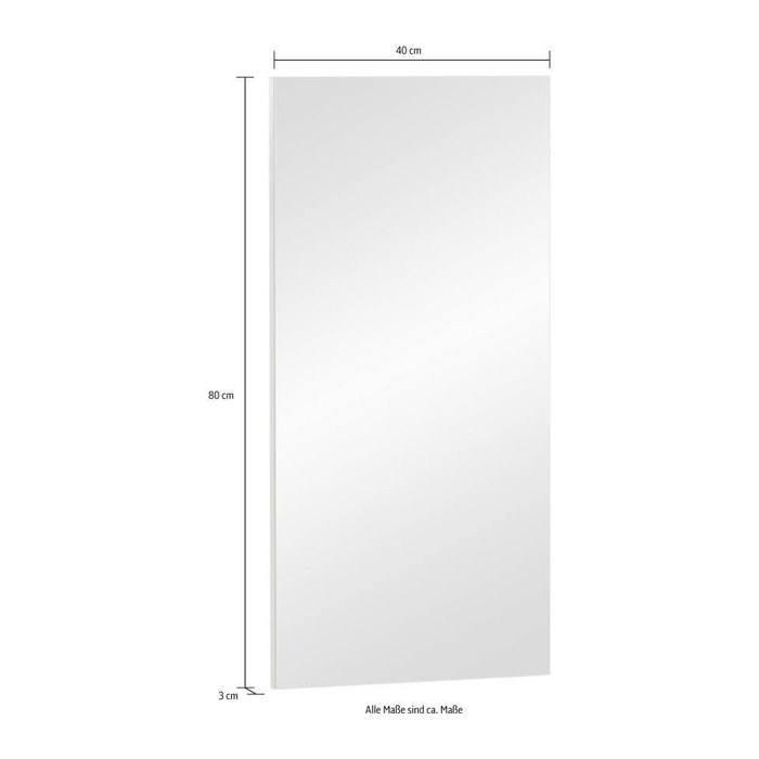 MÖBELPARTNER Spiegel Mads 137198 silber 40,0 x 3,0 x 80,0 cm