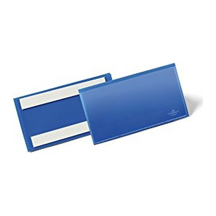 DURABLE Etikettentaschen blau 15,0 x 6,7 cm, 50 St.