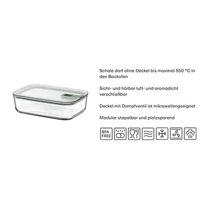 MEPAL Frischhaltedosen-Set EasyClip grün 2x 0,7 l und 1x 1,5 l, 1 Set