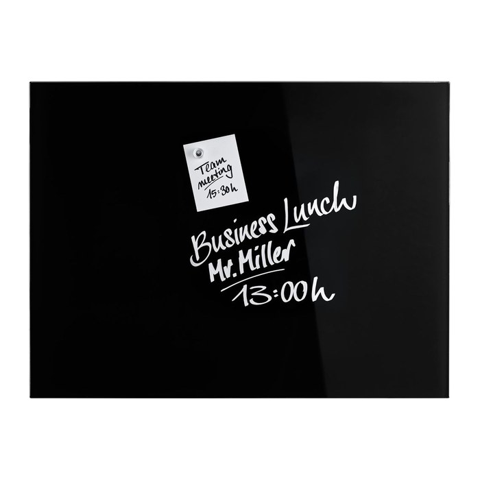 magnetoplan Glas-Magnettafel 80,0 x 60,0 cm tief-schwarz