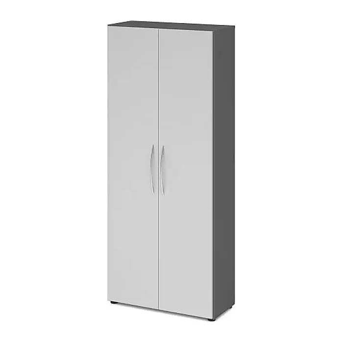 HAMMERBACHER Aktenschrank 4100, V4100/G/5/BM grafit, lichtgrau 4 Fachböden 80,0 x 34,6 x 188,0 cm