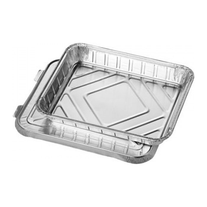 STARPAK Aluschalen mit Deckel silber 930 ml, 50 St.